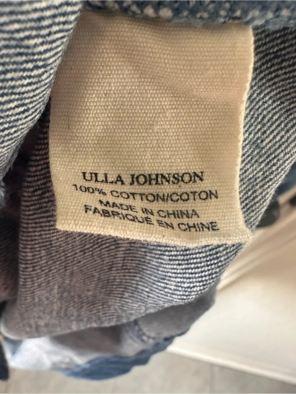 Ulla Johnson Deren Denim Peasant Mini Dress Size 4 - Picture 9 of 9